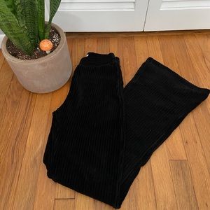 UO Velour Ribbed Flare Pants